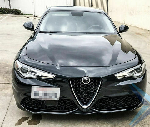 for Alfa Romeo Stelvio 2018 2019 Front Bumper Tow Hook License Plate - No Drill Black Mounting Bracket Adapter Kit