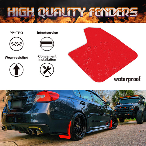 Front Rear Mudguards Mud Flaps Splash Guard Fender Protectors Set Universal Fit