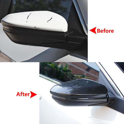 Carbon Fiber Pattern Mirror Covers Car Side Mirror Caps Rearview Mirror Covers for Honda Civic 2016 2017 2018 2019 2020