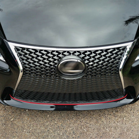 Front Grille Pinstripe Vinyl Sticker Trim, Glossy Red Front Hood Panel Edge Molding Stripe Decal for Lexus IS/IS 250/IS 350/IS 200t with F-Sport 2014-2017
