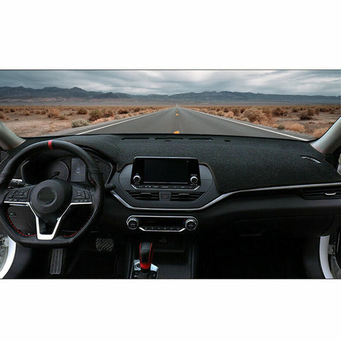 Center Console Dashboard Mat Pre-cut Non-Slip Sunshield Sun Glare Protector Dash Carpet Pad Black Cover Compatible with Nissan Altima 2019-2021