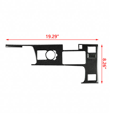 2pcs Carbon Fiber Car Gear Shift Knob Console Panel Trim Frame Cover for Lexus IS250 IS350 2014-2018