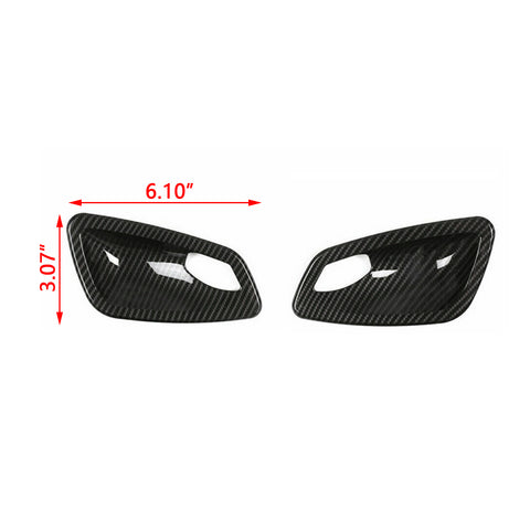 2pcs Carbon Fiber Texture Car Interior Door Handle Bowl Panel Cover Trim for BMW E92 E93 335i M3 2007-2013