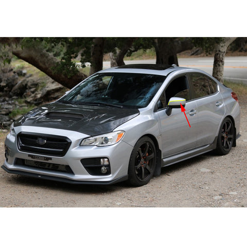 Fluorescent Yellow / Glossy Red Side View Mirror Pinstripes Vinyl Sticker for Subaru WRX STI 2015-2020, Sporty Pre-cut Stripe Decal Trim