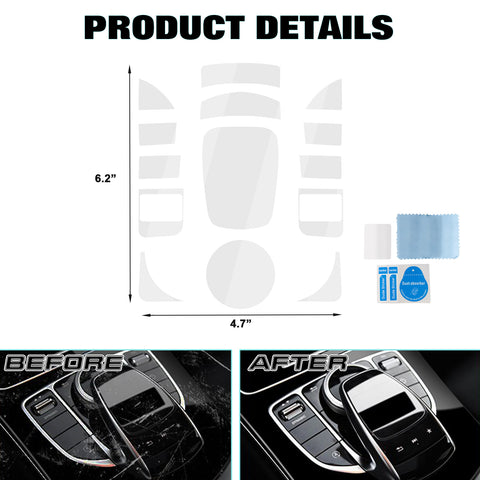 Central COMAND Touchpad Navigation Touch Controller Screen Multimedia Button Sensitive Protector Invisible Ultra HD Clear Film Skin Guard Compatible with Mercedes-Benz C E GLC GLE GLS Class