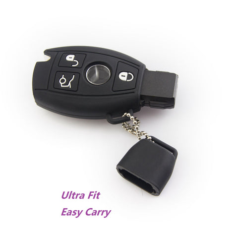 Silicone Key Fob Case Cover Full Sealed Key Protector for Mercedes Benz C E S CLS CLA GL Class 3-button Smart Key