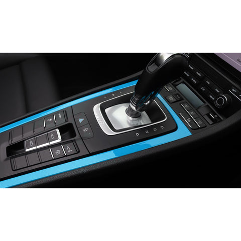 1pcs Red / White / Blue ABS Car Central Console Gear Shift Console Panel Decor Cover for Porsche 911 Boxster Cayman 2013-2019