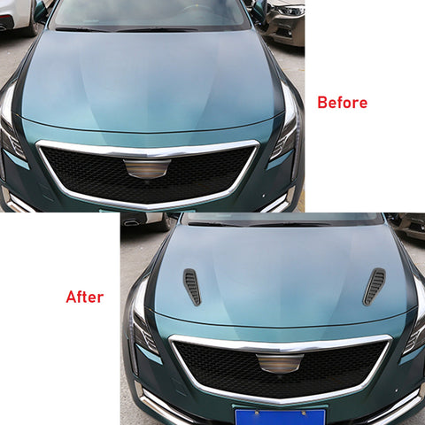 Car Hood Vent Scoop Kit Universal, ABS Car Air Flow Intake Scoop Cover Trim, JDM Hood Vent Bonnet Cover