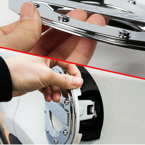 ABS Chrome Gas Tank Cap Cover Protector Oil Fuel Filler Cap Garnish Trim for Toyota RAV4 2013-2018