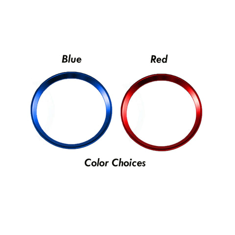 4x Blue / Red Alloy Car Wheel Rim Center Cap Hub Ring Decoration for Toyota Camry 2011-2016