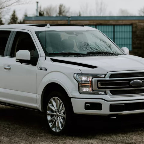 Glossy Black / Matte Black / Glossy Red Hood Spear Cowl Stripe Graphic Vinyl Decal Sticker for Ford F150 F-150 2015-2019