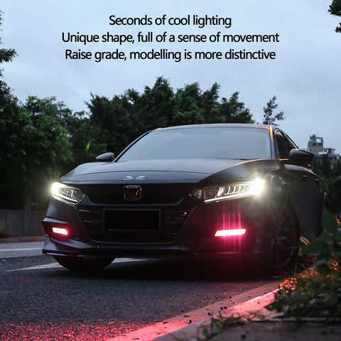 Xotic Tech Self Adhesive Front Fog Light DRL Tint Vinyl Film, Precut Fog Lamp Light Transmission Stickers Overlay Decal Exterior Decoration Compatible with Honda Accord 10th 2018 2019 2020