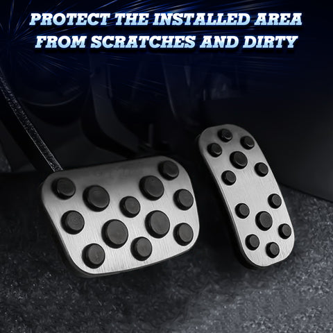 Silver Aluminum Brake and Gas Accelerator Pedal Covers For Toyota Corolla 2020+