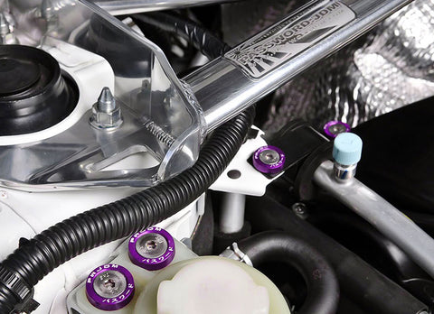 Blue / Black / Red / Gold / Purple / Silver Fender Bumper Washer Bolt, CNC Finishing Washer Engine Bay Screw Dress Up Fastener Kit