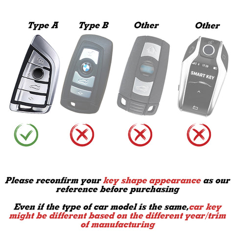 For BMW X1 X3 X5 X6 X7 5 7 Series Green TPU Leather Key Shell Fob Case Cover w/Keychain