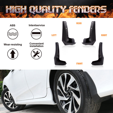 For Honda Civic Hatchback Hatch 2017-2021 Mud Flaps Splash Guards Mudguards Set
