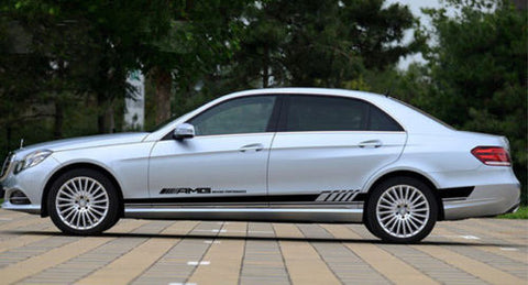 2x Sports Racing Car Graphics Side Lower Body Vinyl Long Stripe Decal Stickers