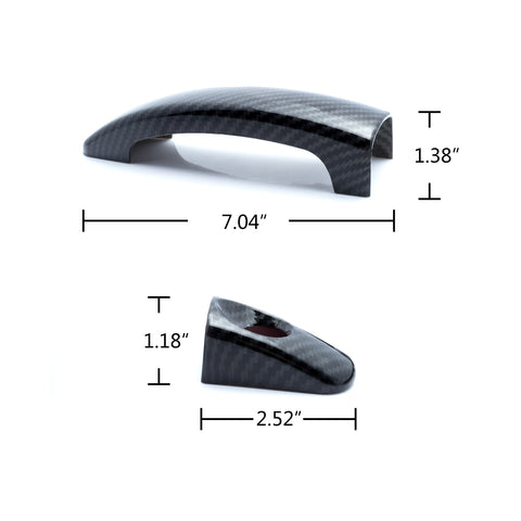 Sporty Carbon Fiber Style Car Exterior Door Handle Cover Trim Protector for Ford Focus Escape 2013-2018