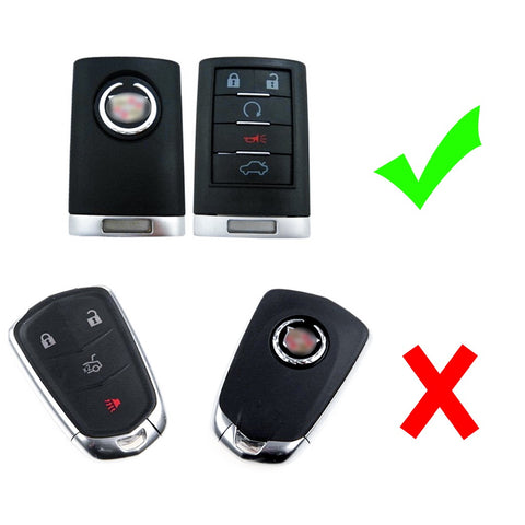 Carbon Fiber Pattern Remote Smart Key Fob Cover Case for Cadillac ATS CTS XTS DTS Escalade