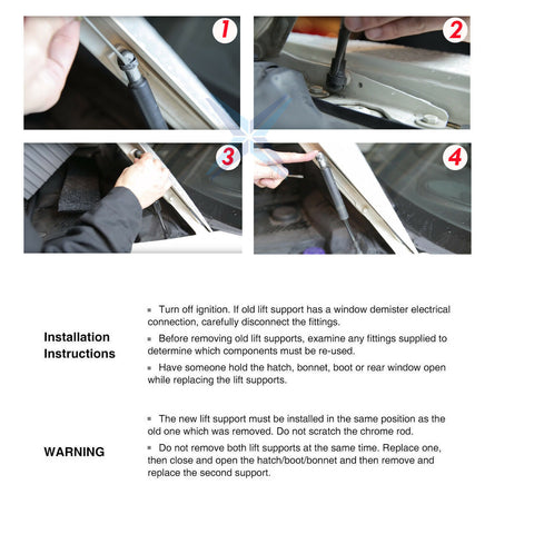 2pcs Front Hood Lift Supports Struts Gas Cylinder for Porsche 911 1999-2005 (996)