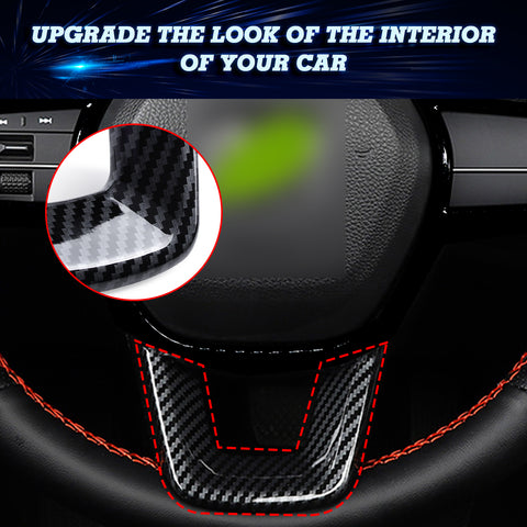 Carbon Fiber Pattern Steering Wheel Bottom Cover Trim For Honda Civic 11th 2022-up, Accord CRV HRV 2023-up