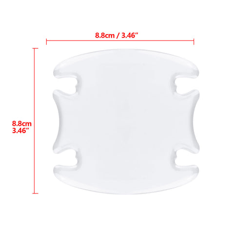 4pcs 3D Transparent Door Handle Protective Film Paint Guard Epoxy Resin Sticker Anti-Scratch Invisible Protection Film Anti-Collision Decal Compatible with Most Cars Trucks SUV