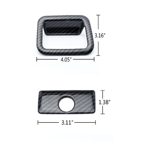 ABS Carbon Fiber Copilot Glove Storage Box Handle Cover Trim for Toyota Camry 2018-2024