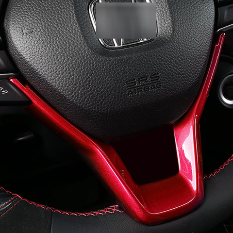 Car Steering Wheel Frame Cover Trim,Compatible with Honda Accord 2018-2022(Red 2pcs)
