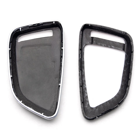 Carbon Fiber Style Smart Keyless Remote Key Fob Case Cover for BMW 1 2 5 7 M Series, Fit BMW X1 X3 X4 X5 X6 X7