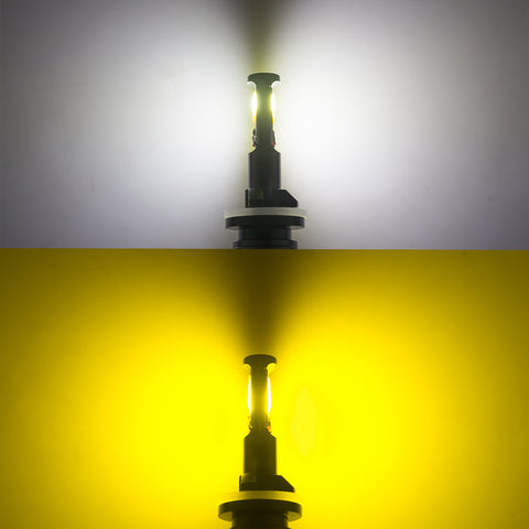 9005 9006 HB3 HB4 / H8 H9 H11 / 880 881 889 COB LED Bulb White Golden Yellow Dual Color Fog Light Conversion Kit