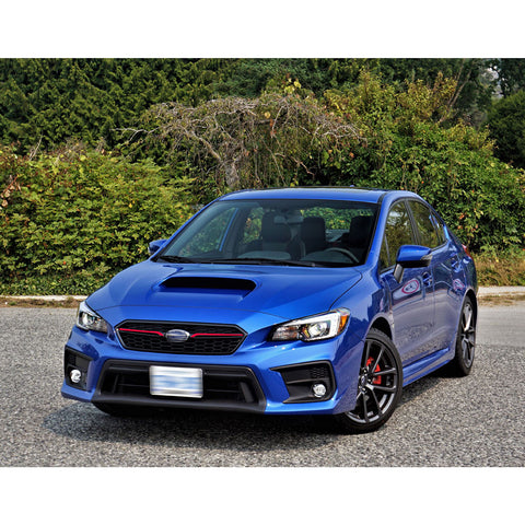 Glossy Red / Fluorescent Yellow Front Grille Pinstripe Vinyl Sticker Trim for Subaru WRX STI 2018 2019 2020, Racing Sport Front Hood Panel Pre-cut Stripe Decal Molding