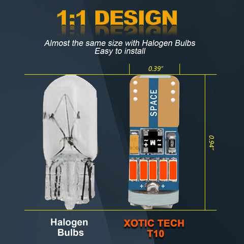 Pure Red LED Inner Tail Light Bulbs Super Bright 2825 168 192 194 175 2821 T10