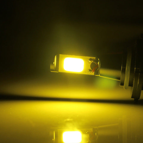 2pcs Golden Yellow LED Fog Light Bulbs w/ Flashing Strobe Function