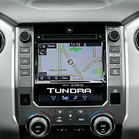 Red / White Dashboard Radio Letter Insert Overlay Vinyl Decal Sticker for Toyota Tundra 2014-2019