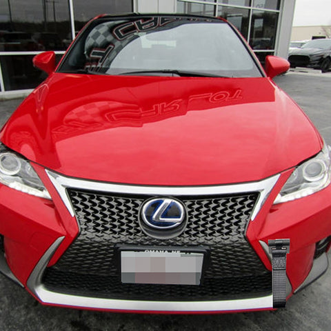 Blue / Black / Red JDM Style Tow Hole Adapter with Towing Strap for Lexus IS CT RC RX GS ISF