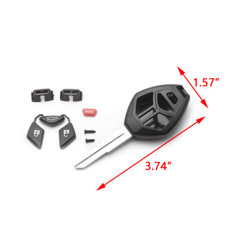Keyless Entry Remote Fob Key for Mitsubishi Galant Eclipse Spyder Lancer Endeavor Outlander 2007-2012 Cover Case Replacement, Replace OUCG8D620MA(NO Chip)
