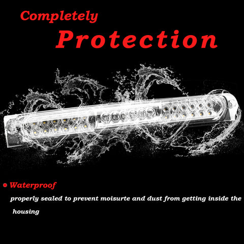 Clear Lens / Smoked Lens Full LED 3rd Brake Light Assembly, High Mount Tail Cargo Lamp for Ford F-150 1997-2003