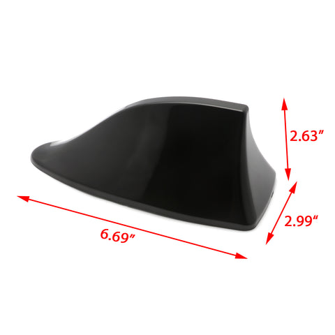 Black/White Car Antenna Shark Fin Antenna AM FM Radio Signal Aerial Adhesive Tape Base Super Functional Universal Car SUV Truck
