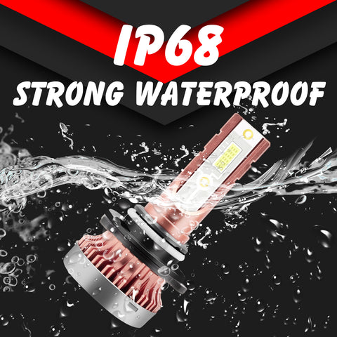 2PCS Ice Blue 100W 9005 LED Headlight Daytime Running Lights w/ Error free special decoders Kit Compatible with Acura ILX TSX MDX or Honda Civic Accord Ridgeline Odyssey