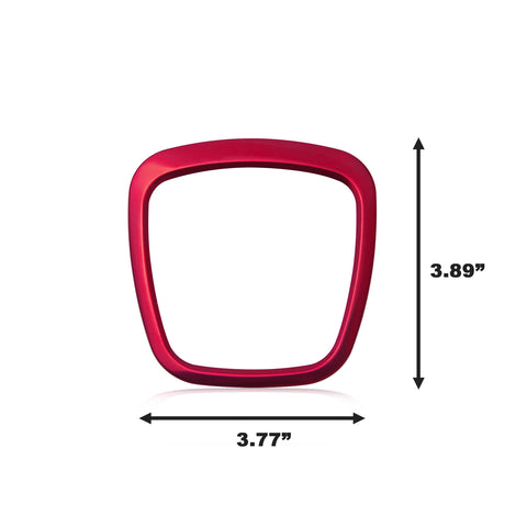 Car Steering Wheel Aluminum Alloy Frame Emblem Decoration Cover Trim Compatible with Audi A3 A4 A5 A6 A8 Q5 Q7(Red)