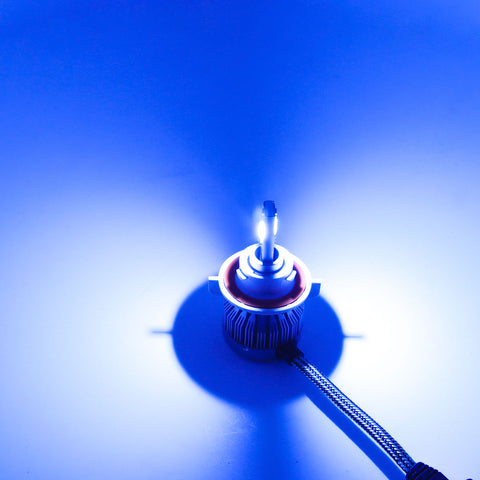 H13 9008 Ice Blue 8000K LED Headlight Bulb Conversion Kit High Low Beam, 6000LM Super Bright Fog Light Replacement