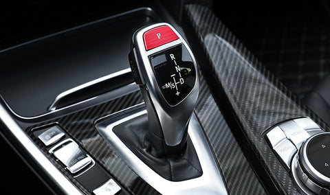 Red Gear Shift Knob Lever P Parking Shift Button Cover Frame Trim For BMW 2 3 4 5 6 Series X3 X4 X5 X6 F22 F23 F30 F31 F32 F33 F34 F10 F06 F25 F26 F15 F16