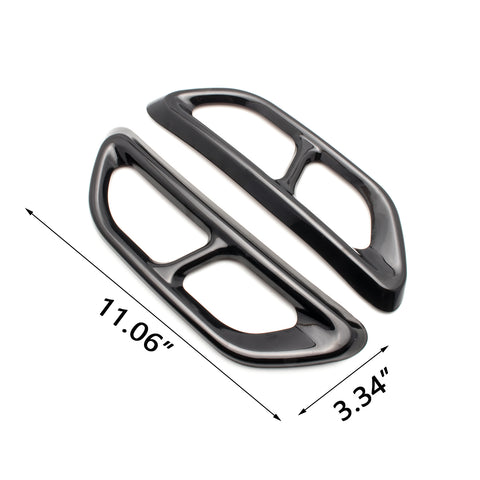 Stainless Steel Rear Cylinder Exhaust Output Tailpipe Frame Cover Trim for Honda Accord 2018 2019