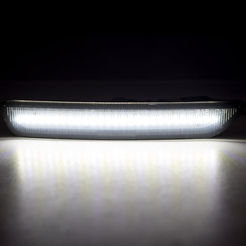 2x Smoked Lens Amber / White LED Front Side Marker Light Lamp Kit for Ford Mustang 2010-2014, Direct Replace, Super Bright 27-SMD