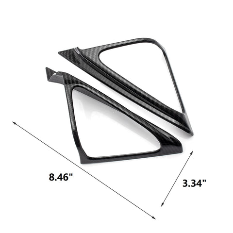Carbon Fiber Style Car Door Front A Pillar Speaker Stereo Cover Frame Triangle Trim for Honda Accord 2018-2019
