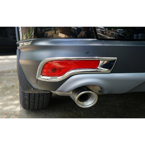 2pcs ABS Chrome Rear Bumper Fog Light Frame Panel Cover Moulding Trim for Honda CRV CR-V 2017-2019