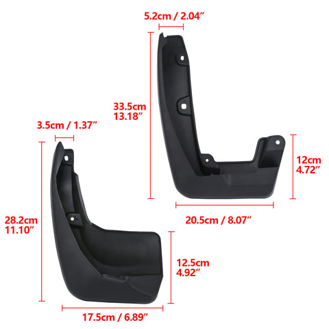 Front Rear Fender Mud Flaps Splash Guard w/ Hardware Compatible With Honda CR-V CRV 2017-2021 5th gen