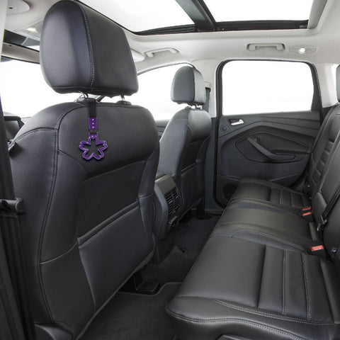 Purple Tsurikawa Handle Ring Sakura Shaped Japanese Car Warning Loop Decoration