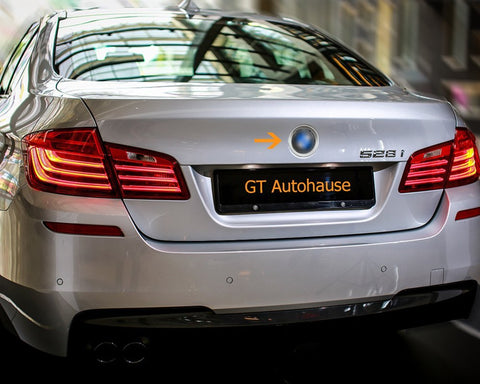 2 Pieces Car Front Rear Logo Chrome Ring Decoration For BMW 5 Series F10 F11