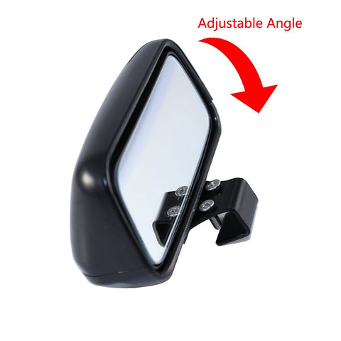 Blind Spot Mirror, 2 Pcs Black Rectangle Wide Adjustable Angle Convex Clip On Half Oval Rear View Conter Blind Spot Angle Auxiliary Mirrors For Car Truck SUVs Motorcycle